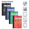 Better Office Products Mini Comp Books, 4.5in. x 3.25in. 80 Shts, Narrow Ruled, Marble Cvrs, Red, Blue, Black, Green, 24PK 25524